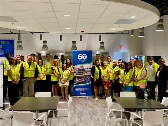 Group photo at Tropical Shipping Headquarters