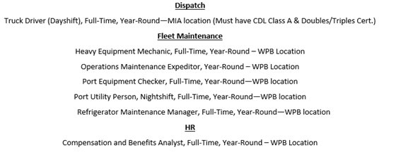 Tropical Shipping jobs