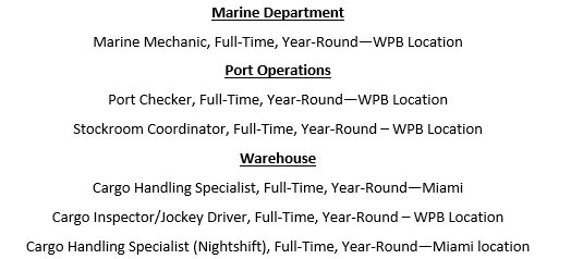 Tropical Shipping jobs