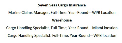Tropical Shipping jobs