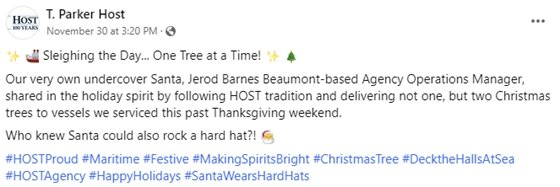 T. Parker Host social media post