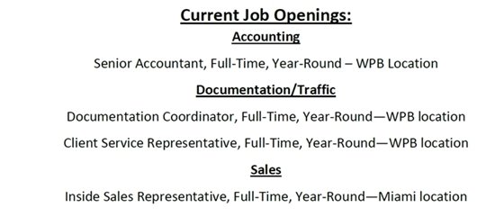 Tropical Shipping jobs 