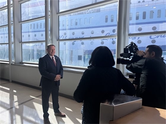 Executive Director Michael Meekins Being Interviewed by WPBF