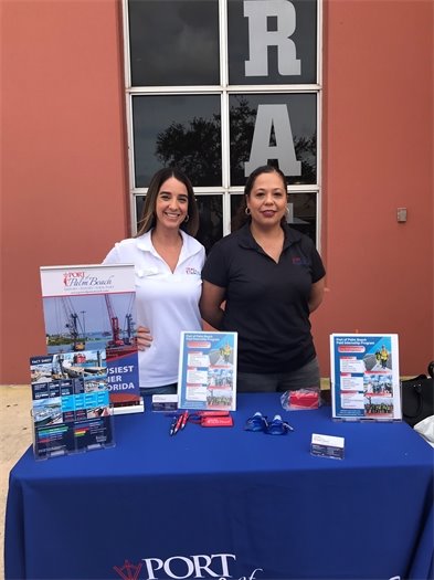 PIO Yaremi Farinas and HR Manager Raquel Rivera at Park Vista Career Fair