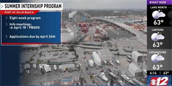 CBS12 story on internship program