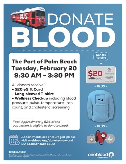 Blood Drive Feb. 20th