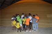 Students visiting sugar warehouse 