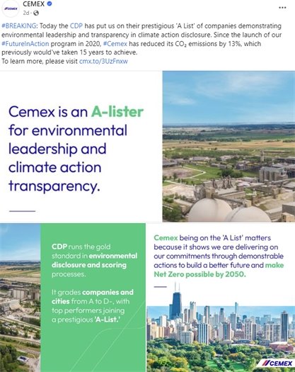 CEMEX Facebook Post