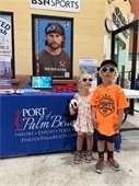 Two kids at the "All About the Ocean" event