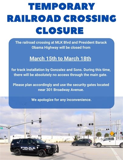 Temporary railroad crossing closure