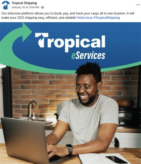 Tropical Shipping social