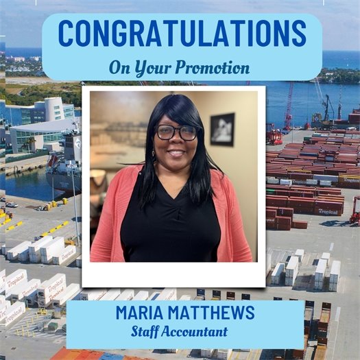Maria Matthews Promotion to Staff Accountant