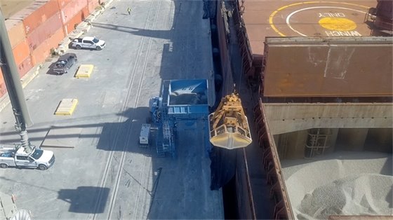 First shipment of granite aggregrate
