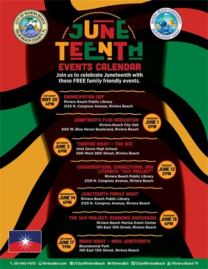City of Riviera Beach Juneteenth flyer