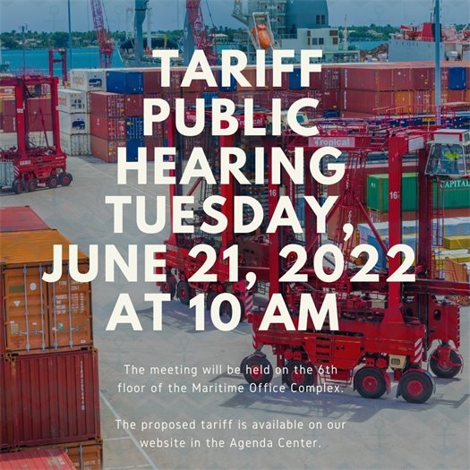 Tariff Public Hearing June 21, 2022