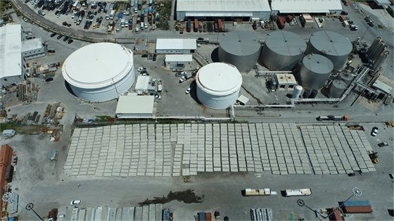 Drone photos of reef modules