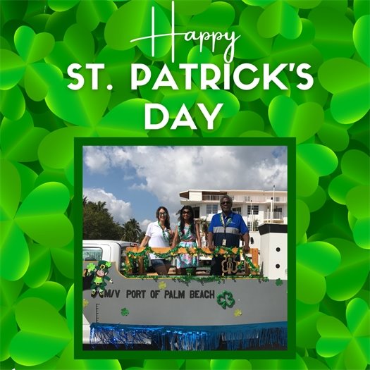 Public Information Officer Yaremi Farinas, Port Commissioner Varisa Lall Dass and Facilities Foreman Lawrence Kelly