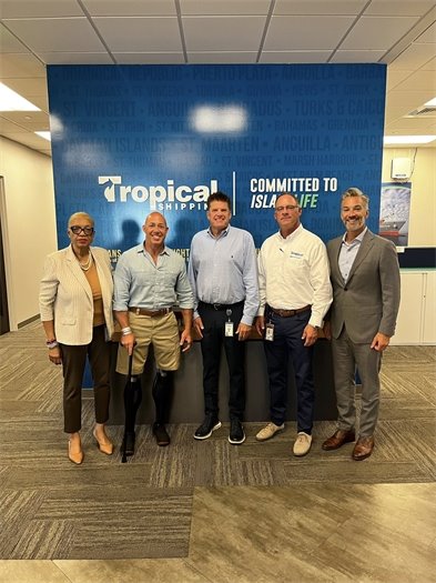 Tropical Shipping Team and Congressman Brian Mast