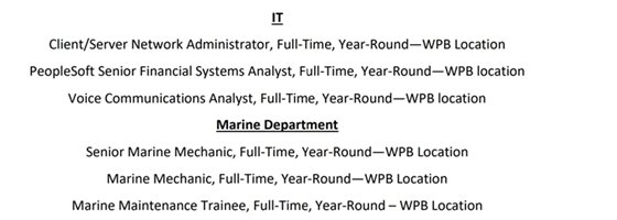 Tropical Shipping Jobs