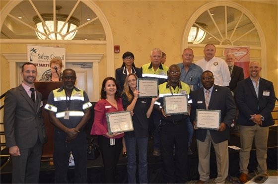 Port of Palm Beach Team receiving safety awrads