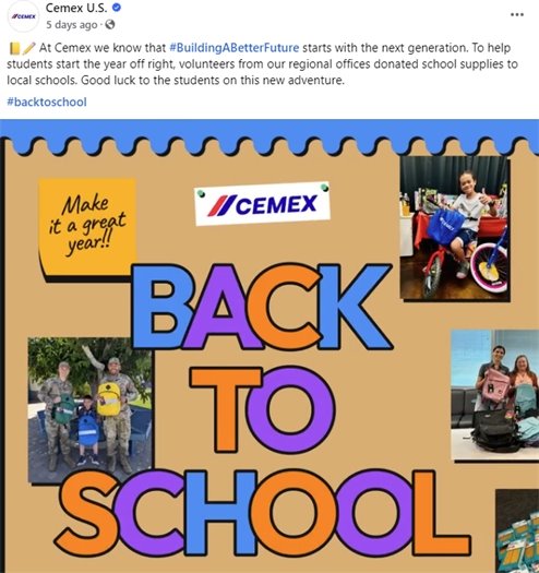 CEMEX social media post