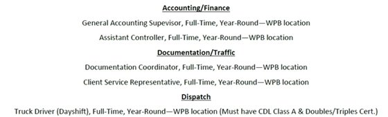 Tropical Shipping jobs