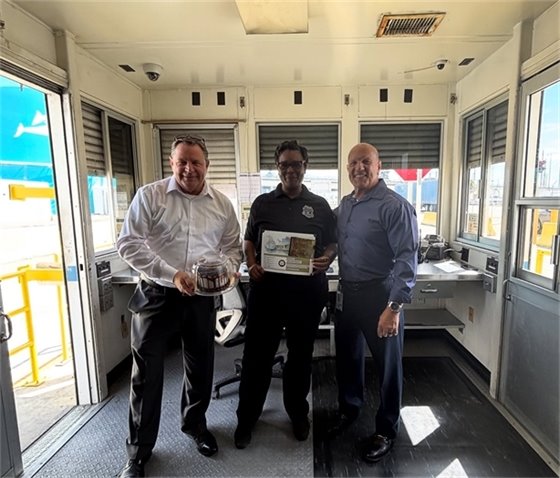 Port Executive Director Michael Meekins, Security Officer Kuumba Payne and Director of Operations and Security Rick Placeres