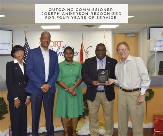 Outgoing Commissioner Joseph Anderson recognized for four years of service 