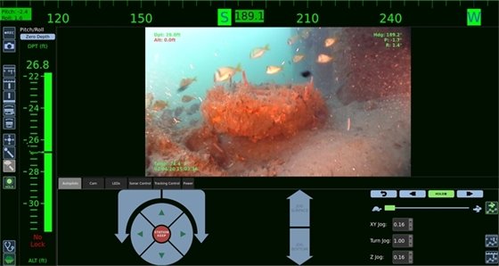 Underwater image taken by remotely operated vehicle 