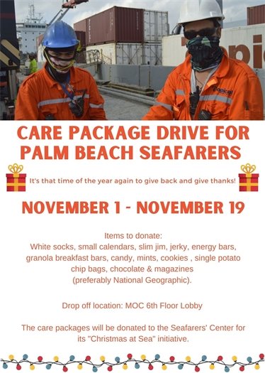 Care package drive flyer