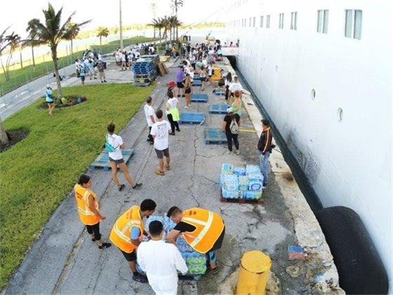 BPCL volunteers assisting after Hurricane Dorian 