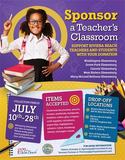 Sponsor a Teacher's Classroom flyer