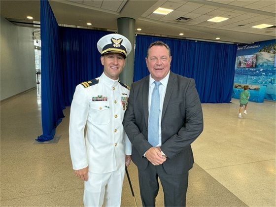 USCG Lt. Giacomo Terrizzi and Executive Director Michael Meekins