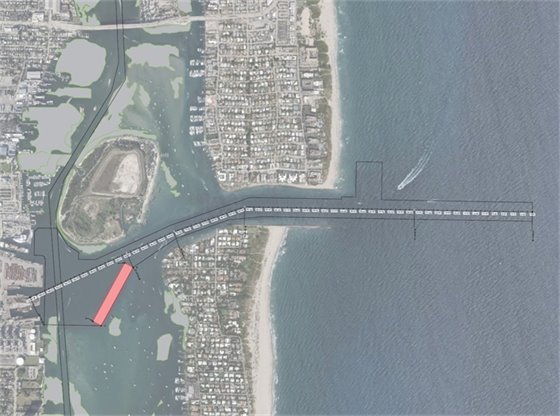 Map of dredge stage area