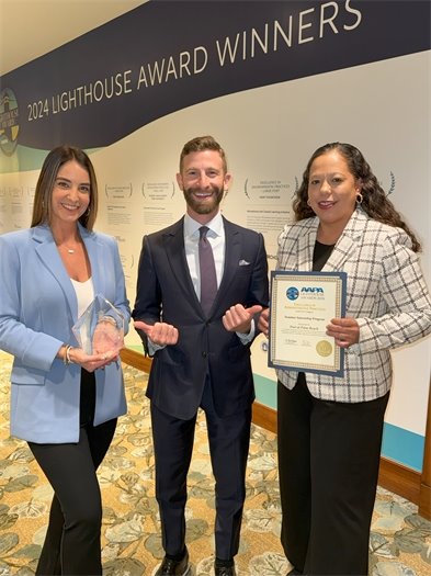 PIO Yaremi Farinas, AAPA President Cary Davis and HR Manager Raquel Rivera