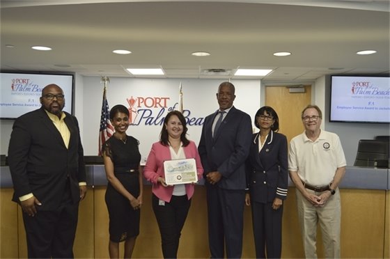 District Clerk Jackelin Machado and Port Commissioners