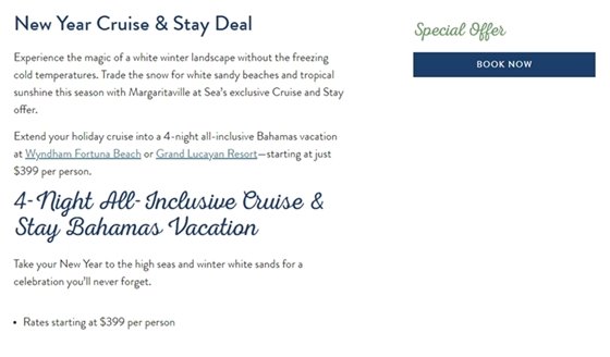 Cruise and Stay deal