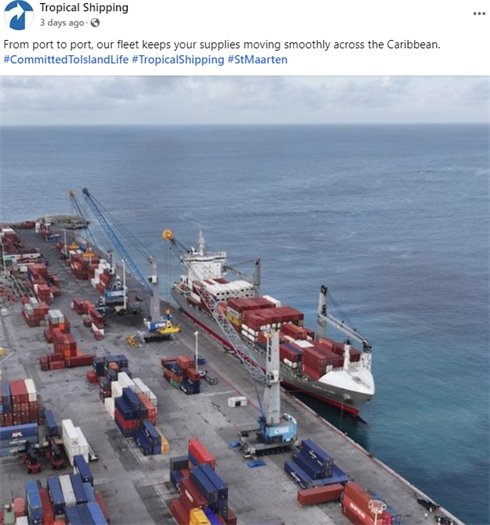 Tropical Shipping social