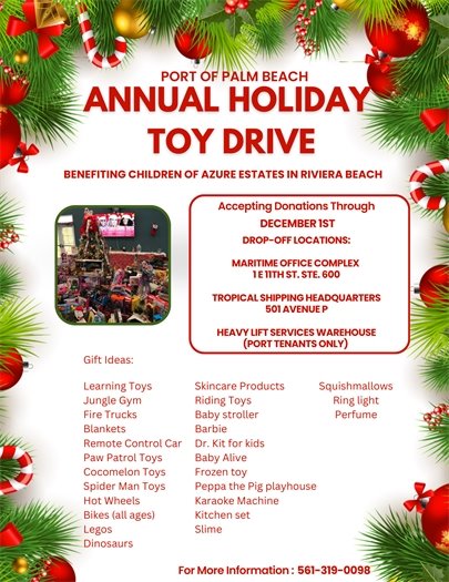 Holiday toy drive flyer