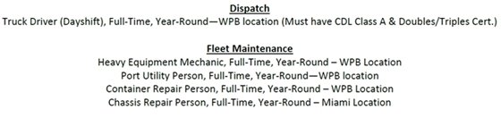 Tropical Shipping jobs