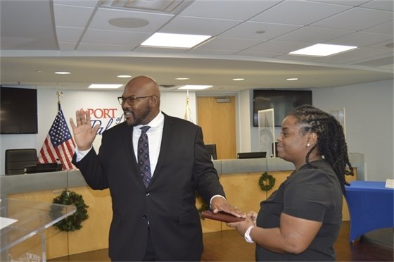 Port Commissioner Dr. Deandre Poole and his wife Stephanie Poole