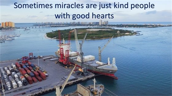 Sometimes miracles are just kind people with good hearts 