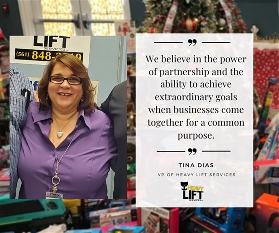 VP of Heavy Lift Services Tina Dias