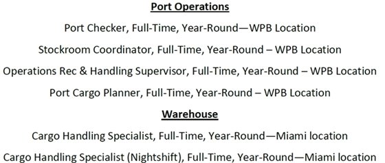 Tropical Shipping jobs