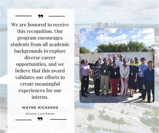 Board Chairman Wayne Richards and 2023 interns