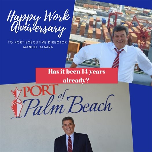 Happy Work Anniversary to Port Executive Director Manuel Almira 