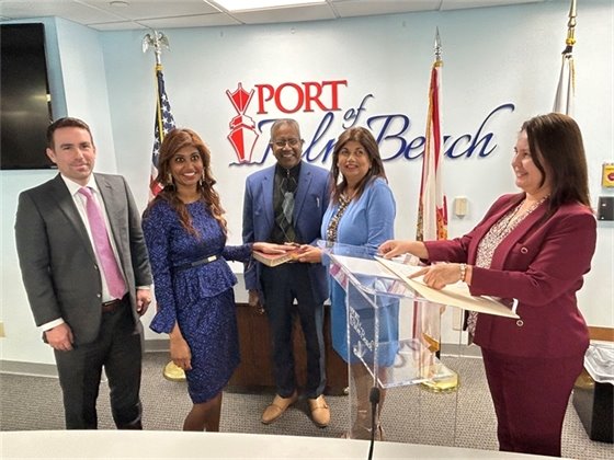 Port Commissioner Varisa Lall Dass and family 