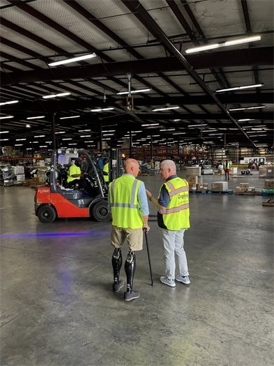 Congressman Brian Mast at warehouse