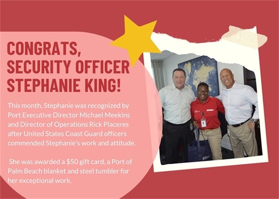 Security Officer Stephanie King recognized