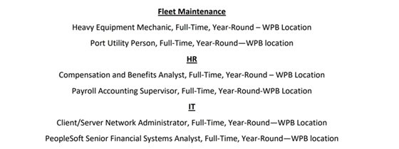Tropical Shipping Jobs